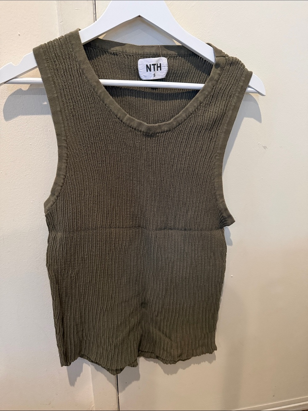 NTH Olive Ribbed Knit Tank